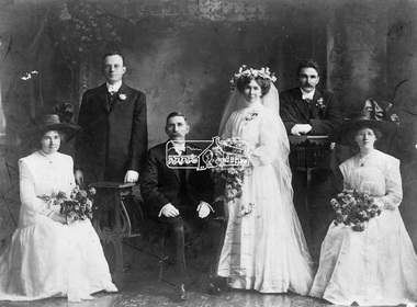 Photograph - Photograoh, The Allan Studio, Wedding of Mary Sweeney and Michael Carrucan at St John's, Heidelberg, 1909
