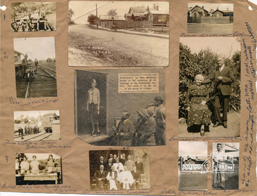 Memorabilia - Scrapbook Page, Scrapbook page of photos, Eltham, 1920s to 1940s