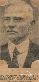 Newspaper clipping, The Weekly Times, Mr. J. Stewart, Headmaster, Eltham State School, 30 Jan 1926