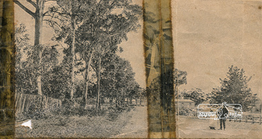 Newspaper clipping, J. C. Bartlett, Jun, 2. The Main Road at Eltham (opposite Railway Station).; New Railway Line: Eltham to Hurst's Bridge; The Weekly Times, 24 Feb 1912, p27, 1912