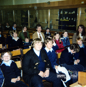 Photograph, School excursion, Ancient Times House, Melbourne, August 1981, 1981