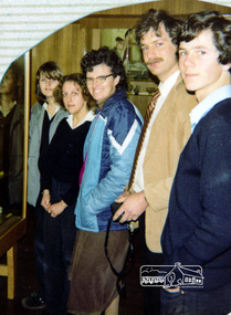 Photograph, Kathy Barker, Ann Austin, Helen Hillas, Gavin Phillips, Kingsley Berry, Eltham Christian School, 1981