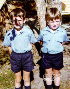 Photograph, Grade 1 - Peter Whalley and Christopher Field, Eltham Christian School, 1982
