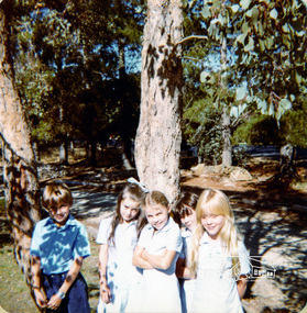 Photograph, Yr 4; Richard Illingworth, Karen Whalley, Melina Bryans, Jessica Doedens, Fiona Berry, Eltham Christian School, 1982