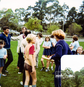 Photograph, Staff v Students, Softball match, Eltham Oval, Eltham Christian School, May 1982, 1982