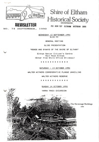 Newsletter, Newsletter, No. 74 September 1990
