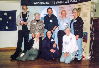 Photograph, EDHS Committee Members, 2001 Conference of the Association of Eastern Historical Societies hosted by Eltham District Historical Society, Eltham Senior Citizen's Hall, 28 April 2001, 28/04/2001