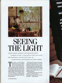Magazine Article, "Seeing the Light" by Claire Miller, photography by Neil Lorimer, Country Style, December 1993, pp 64-67