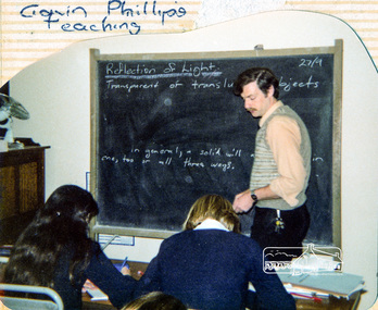 Photograph, Gavin Phillips teaching, Eltham Christian School, 1982