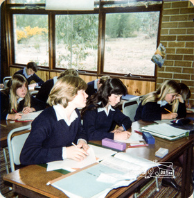 Photograph, Secondaries in classroom, Eltham Christian School, 1982