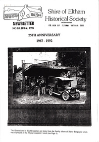 Newsletter, Newsletter, No. 85 July 1992