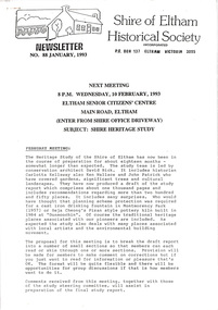 Newsletter, Newsletter, No. 88 January 1993