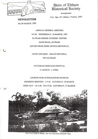 Newsletter, Newsletter, No. 89 March 1993