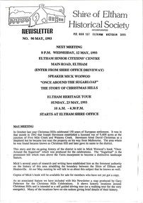 Newsletter, Newsletter, No. 90 May 1993
