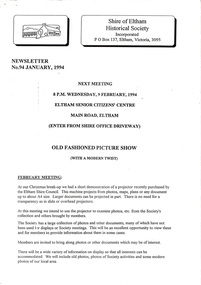 Newsletter, Newsletter, No. 94 January 1994