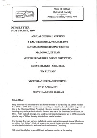 Newsletter, Newsletter, No. 95 March 1994