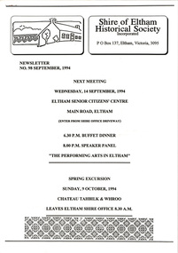Newsletter, Newsletter, No. 98 September 1994