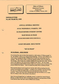 Newsletter, No. 101 March 1995