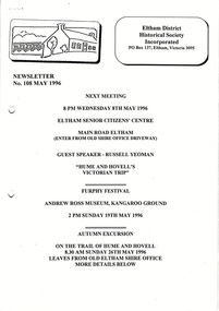 Newsletter, Newsletter, No. 108 May 1996
