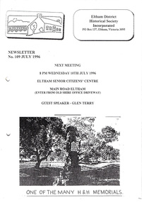 Newsletter, No. 109 July 1996