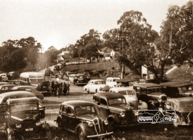 Negative - Photograph, Hurstbridge Railway Station Carpark, c.1951