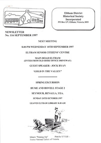 Newsletter, Newsletter, No. 116 September 1997