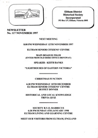 Newsletter, Newsletter, No. 117 November 1997