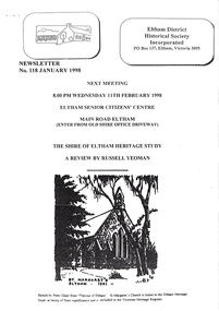 Newsletter, Newsletter, No. 118 January 1998