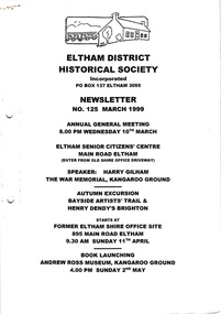 Newsletter, Newsletter, No. 125 March 1999