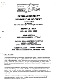 Newsletter, No. 126 May 1999
