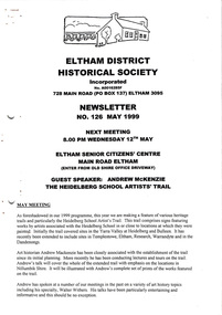 Newsletter, Newsletter, No. 126 May 1999