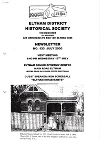Newsletter, No. 133 July 2000