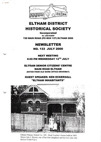 Newsletter, Newsletter, No. 133 July 2000