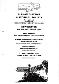 Newsletter, No. 134 September 2000
