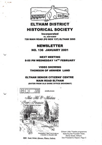 Newsletter, Newsletter, No. 136 January 2001
