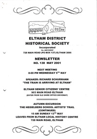 Newsletter, Newsletter, No. 138 May 2001