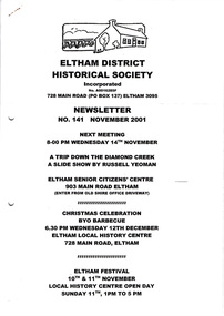 Newsletter, No. 141 November 2001