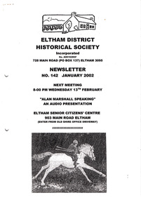 Newsletter, Newsletter, No. 142 January 2002
