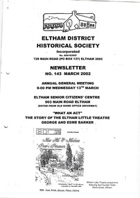 Newsletter, Newsletter, No. 143 March 2002