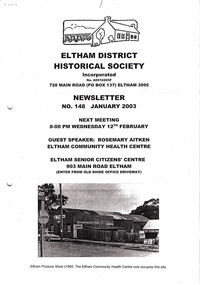 Newsletter, No. 148 January 2003