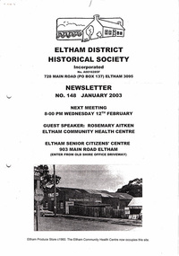 Newsletter, Newsletter, No. 148 January 2003