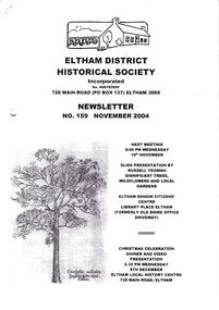 Newsletter, Newsletter, No. 159 November 2004
