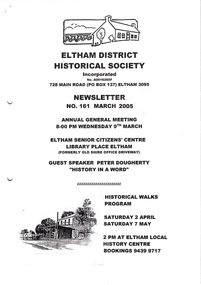 Newsletter, No. 161 March 2005