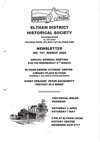 Newsletter, Newsletter, No. 161 March 2005