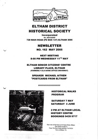 Newsletter, Newsletter, No. 162 May 2005