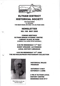 Newsletter, No. 168 May 2006