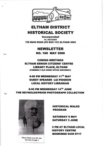 Newsletter, Newsletter, No. 168 May 2006