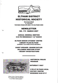 Newsletter, No. 173 March 2007, 2007