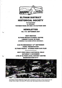 Newsletter, Newsletter, No. 176 September 2007