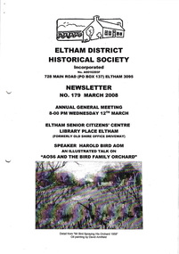 Newsletter, No. 179 March 2008